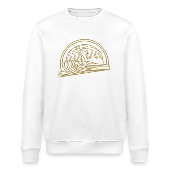 SUP-Paddler Freude Board Wasser Sonne Spaß - Stanley/Stella Unisex Bio-Sweatshirt ROLLER - Weiß - Vorne - Nik (191cm)
