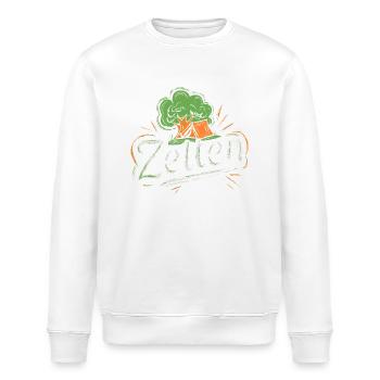 Zelten Outdoor Camper Abenteuer Naturfreund - Stanley/Stella Unisex Bio-Sweatshirt ROLLER - Weiß - Vorne - Nik (191cm)