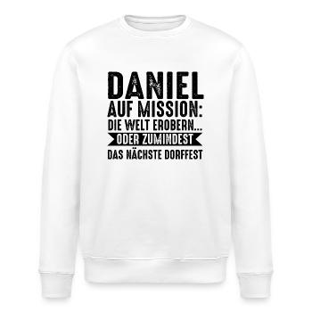 First name Daniel - Stanley/Stella ROLLER Unisex Organic Sweatshirt - white - Front - Nik (191cm)