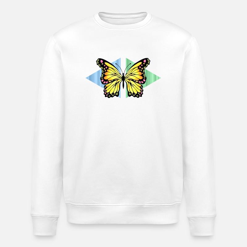 papillon - Sweat bio ROLLER Stanley/Stella Unisexe - blanc
