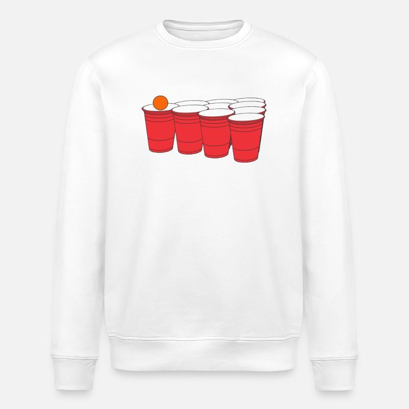 Bierpong - Stanley/Stella Unisex Bio-Sweatshirt ROLLER - Weiß
