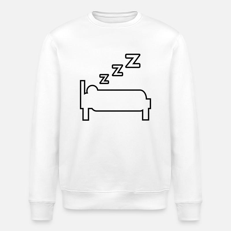 snoring - Stanley/Stella ROLLER Unisex Organic Sweatshirt - white