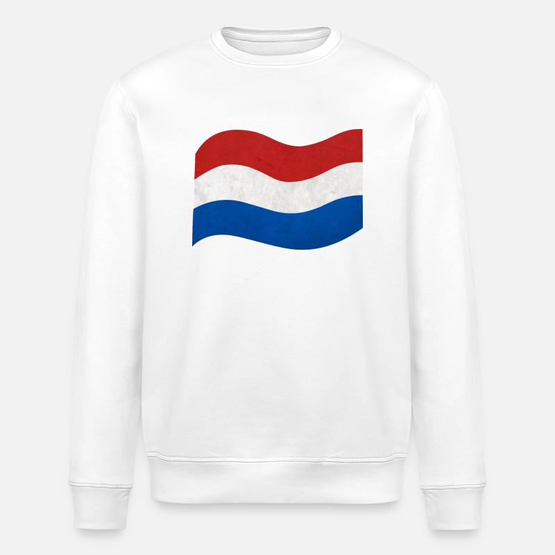 Flagge der Niederlande - Stanley/Stella Unisex Bio-Sweatshirt ROLLER - Weiß