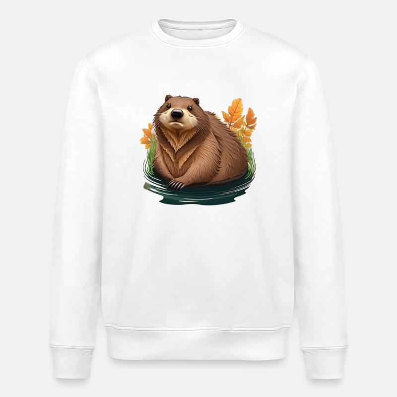 Biber süß - Stanley/Stella Unisex Bio-Sweatshirt ROLLER - Weiß