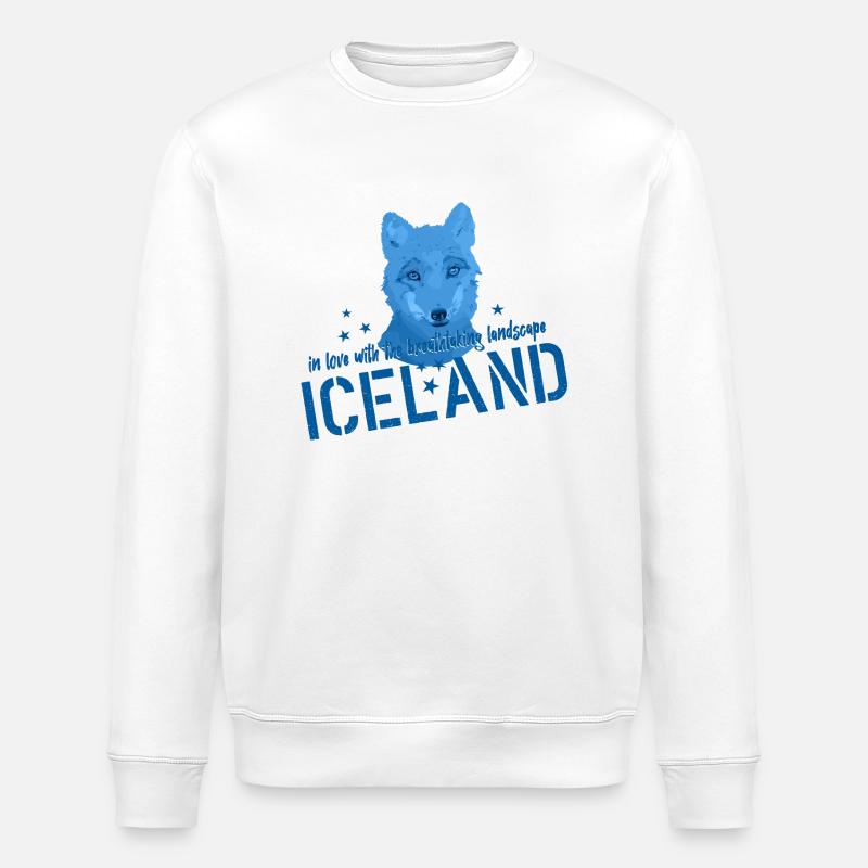 Iceland fox Island - Stanley/Stella Unisex Bio-Sweatshirt ROLLER - Weiß