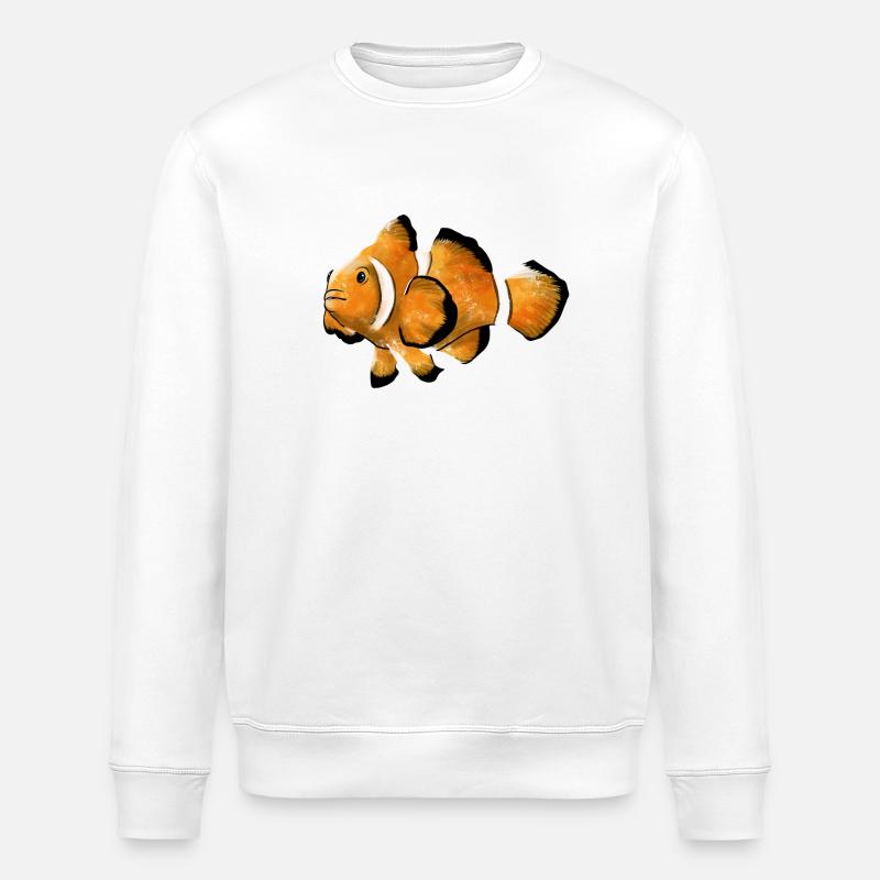 Clownfisch - Stanley/Stella Unisex Bio-Sweatshirt ROLLER - Weiß
