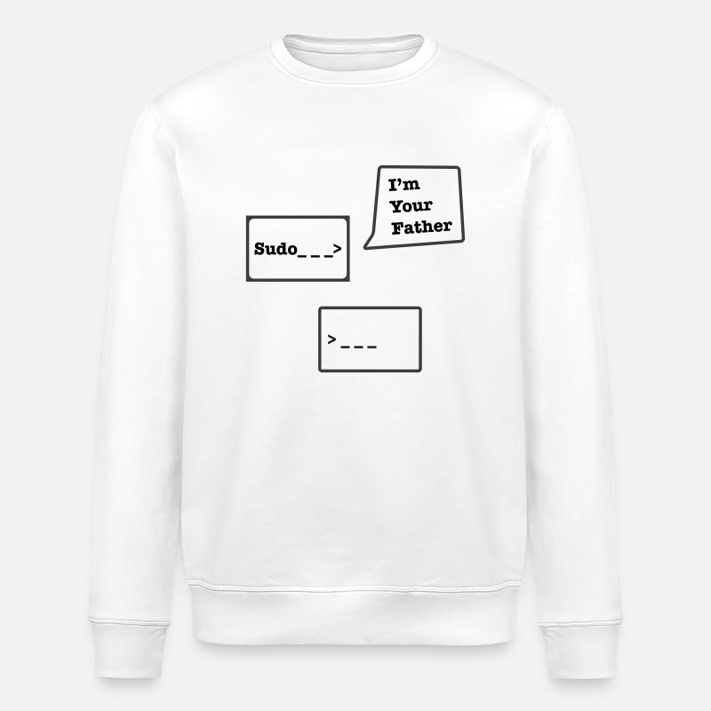 Linux Sudo - Stanley/Stella ROLLER Unisex Organic Sweatshirt - white