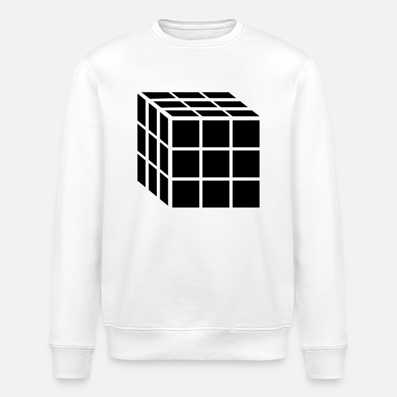 3x3 Block Würfel - Stanley/Stella Unisex Bio-Sweatshirt ROLLER - Weiß