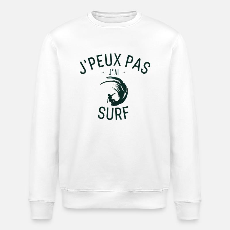 J'peux pas j'ai Surf - Sweat bio ROLLER Stanley/Stella Unisexe - blanc