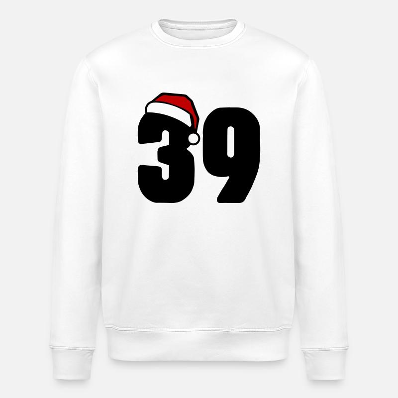 39 Numéro Noël - Sweat bio ROLLER Stanley/Stella Unisexe - blanc
