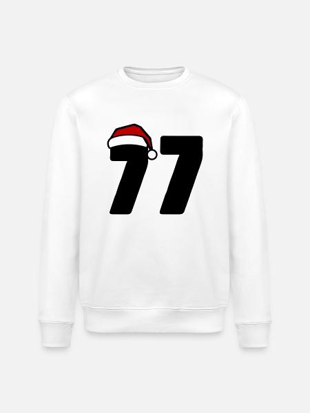 77 Numéro Noël - Sweat bio ROLLER Stanley/Stella Unisexe - blanc