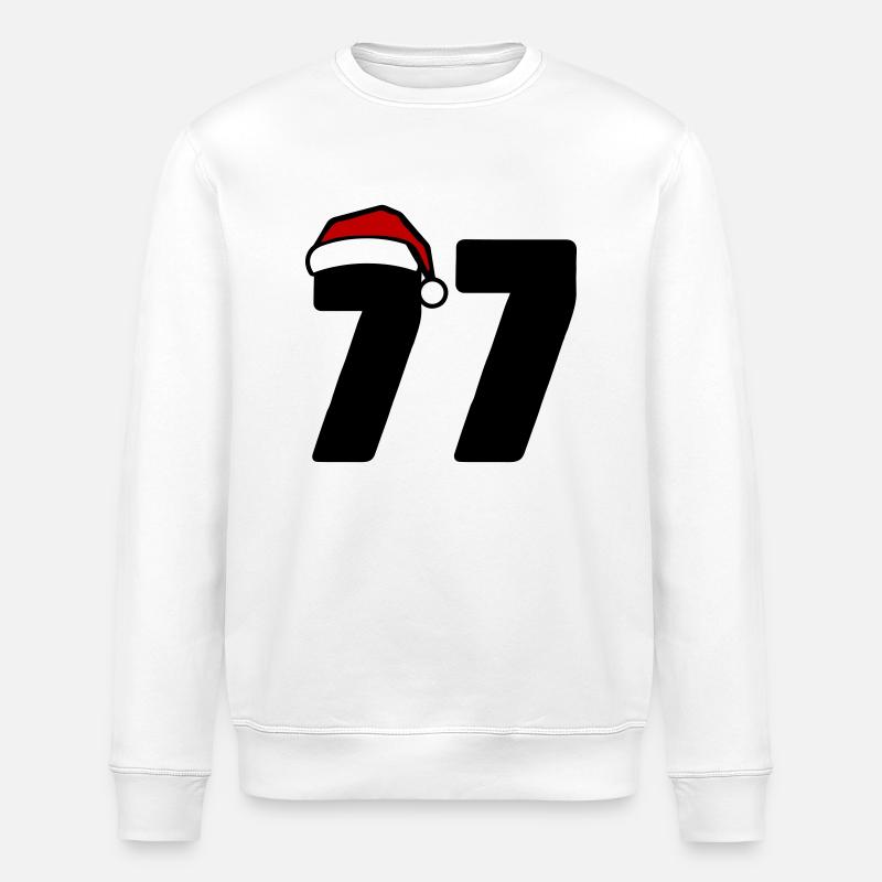 77 Numéro Noël - Sweat bio ROLLER Stanley/Stella Unisexe - blanc