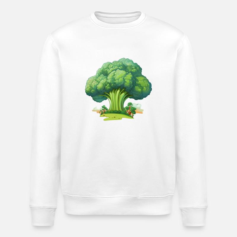 Forêt de brocoli - Sweat bio ROLLER Stanley/Stella Unisexe - blanc