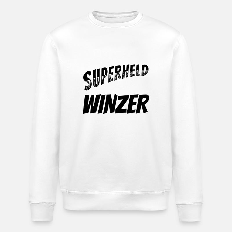 Superheld, clever getarnt als Winzer - Stanley/Stella Unisex Bio-Sweatshirt ROLLER - Weiß