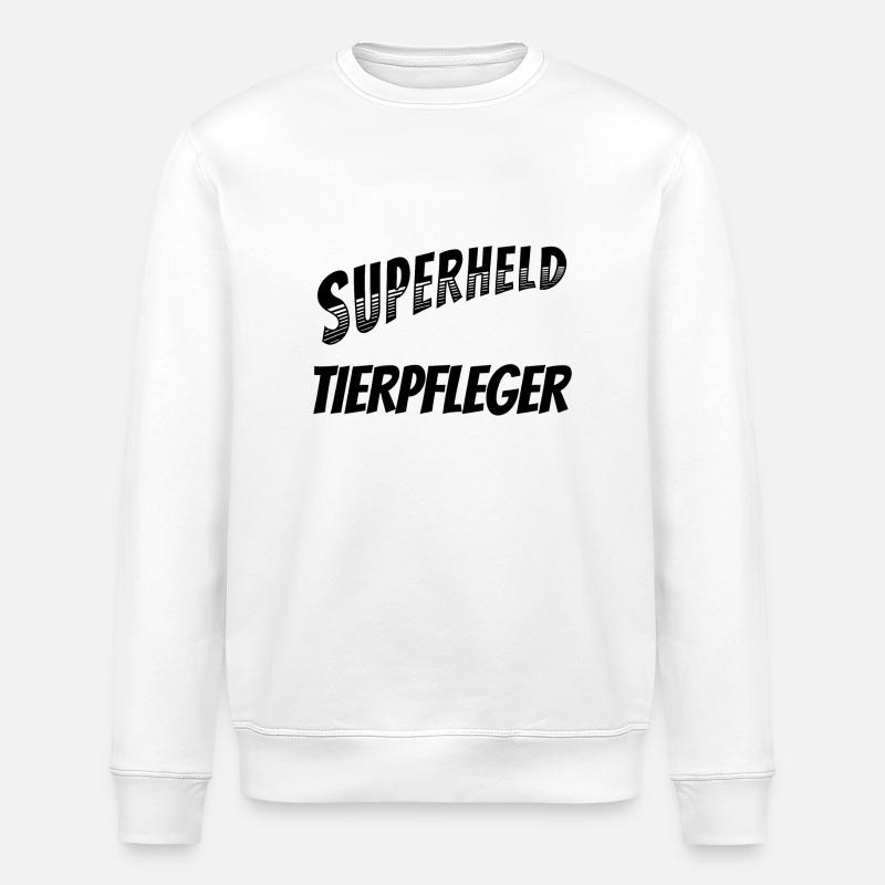 Superheld, clever getarnt als Tierpfleger - Stanley/Stella Unisex Bio-Sweatshirt ROLLER - Weiß