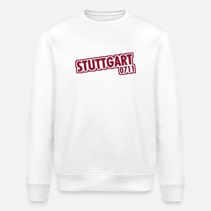 Stuttgart - 0711 - Indicatif régional - Bade-Wurtemberg - Sweat bio ROLLER Stanley/Stella Unisexe - blanc
