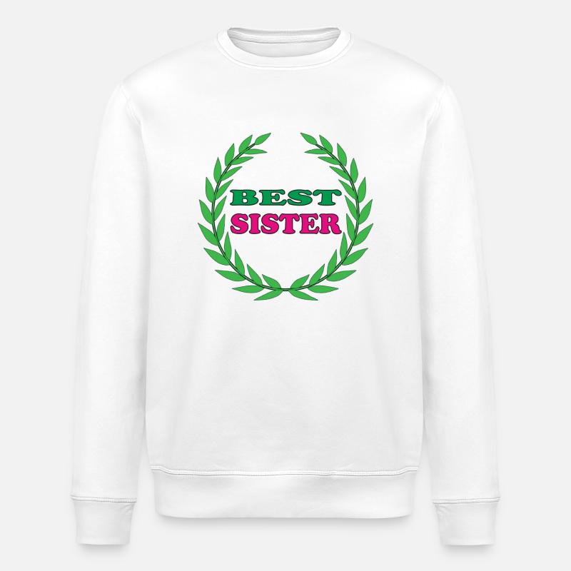 BESTE SCHWESTER - Stanley/Stella Unisex Bio-Sweatshirt ROLLER - Weiß