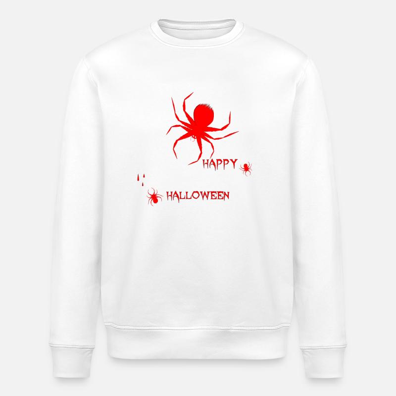 Halloween Spider Spooky Time - Stanley/Stella ROLLER Unisex Organic Sweatshirt - white