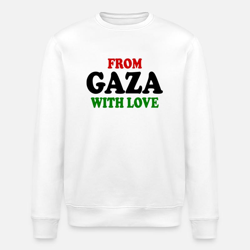 From gaza with love - Sweat bio ROLLER Stanley/Stella Unisexe - blanc