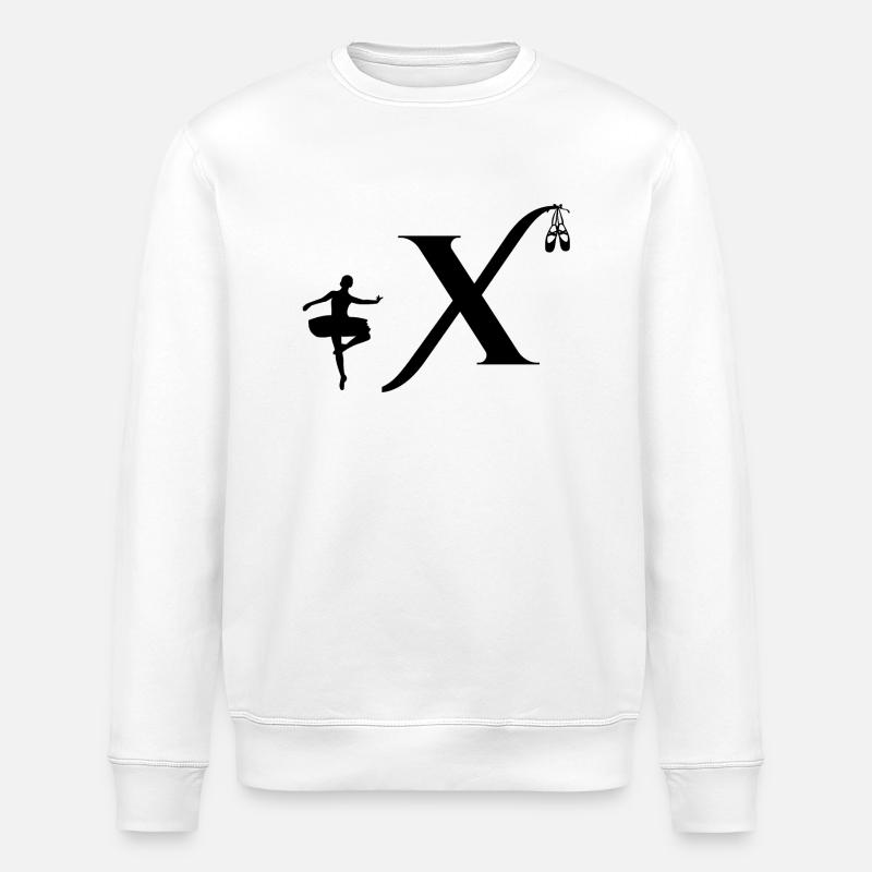 Buchstabe x Ballerina - Stanley/Stella Unisex Bio-Sweatshirt ROLLER - Weiß
