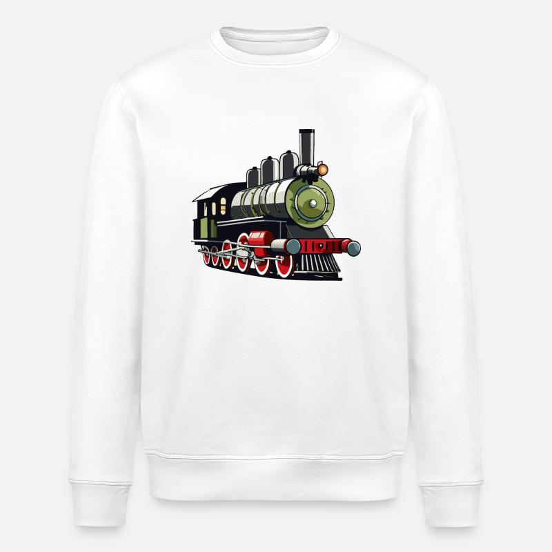 Dampflokomotive - Stanley/Stella Unisex Bio-Sweatshirt ROLLER - Weiß