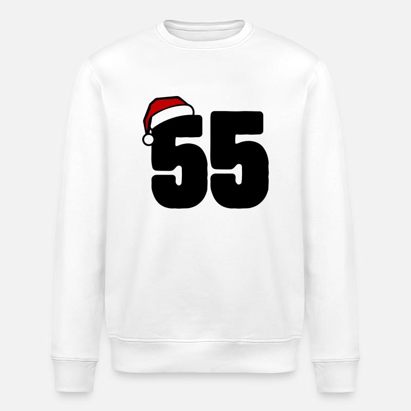 55 Numéro Noël - Sweat bio ROLLER Stanley/Stella Unisexe - blanc