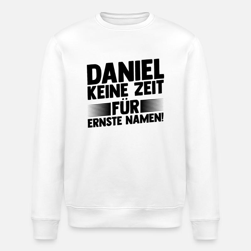 First name Daniel - Stanley/Stella ROLLER Unisex Organic Sweatshirt - white