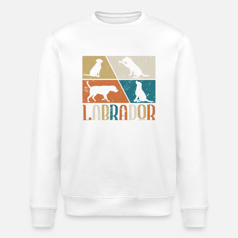 Labrador - Stanley/Stella Unisex Bio-Sweatshirt ROLLER - Weiß