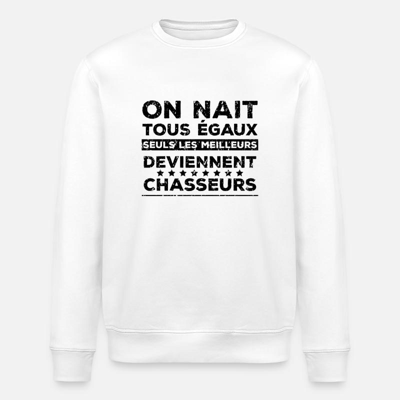 CHASSEUR2 - Sweat bio ROLLER Stanley/Stella Unisexe - blanc