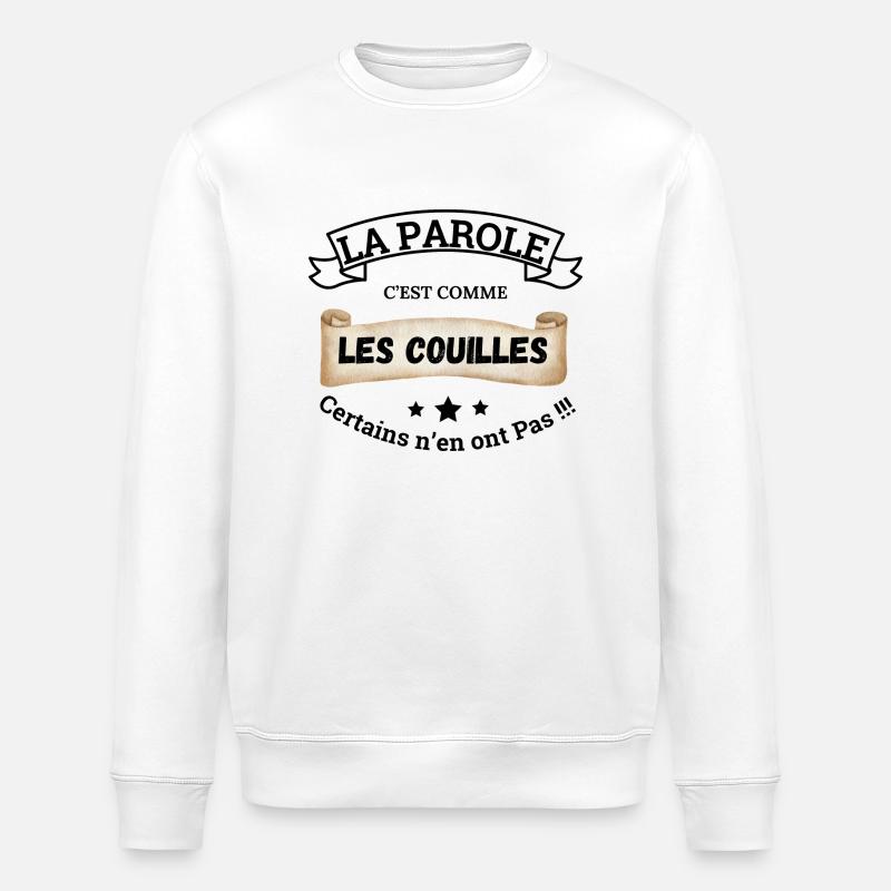 Sprache ist wie Bälle - Stanley/Stella Unisex Bio-Sweatshirt ROLLER - Weiß