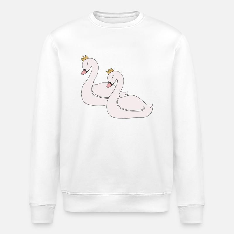 Cygne 2x - Sweat bio ROLLER Stanley/Stella Unisexe - blanc