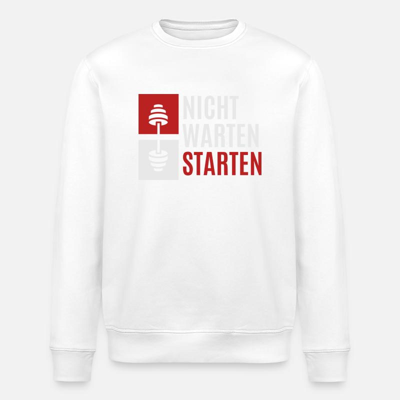 nicht warten starten 2 - Stanley/Stella Unisex Bio-Sweatshirt ROLLER - Weiß