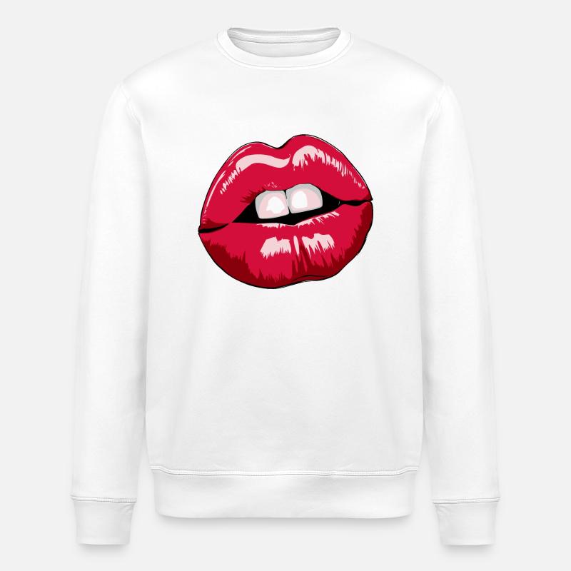 LIPS - Stanley/Stella ROLLER Unisex Organic Sweatshirt - white