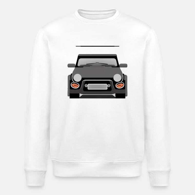 Minimalistisches Auto frontal - Stanley/Stella Unisex Bio-Sweatshirt ROLLER - Weiß