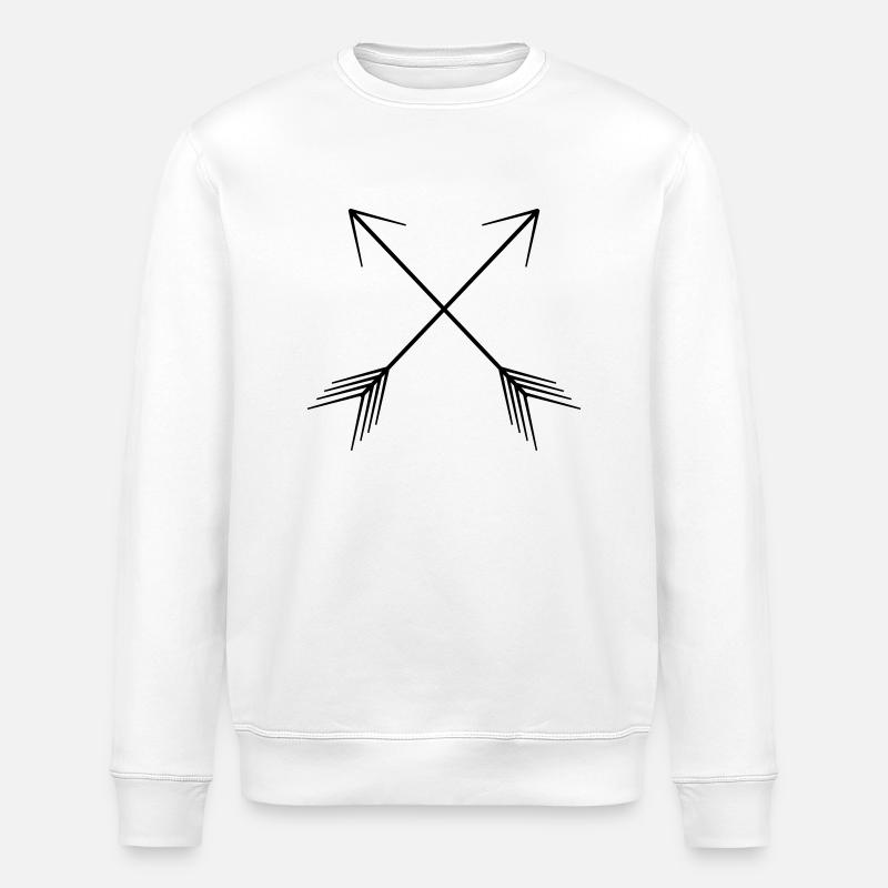 Flèches - Sweat bio ROLLER Stanley/Stella Unisexe - blanc