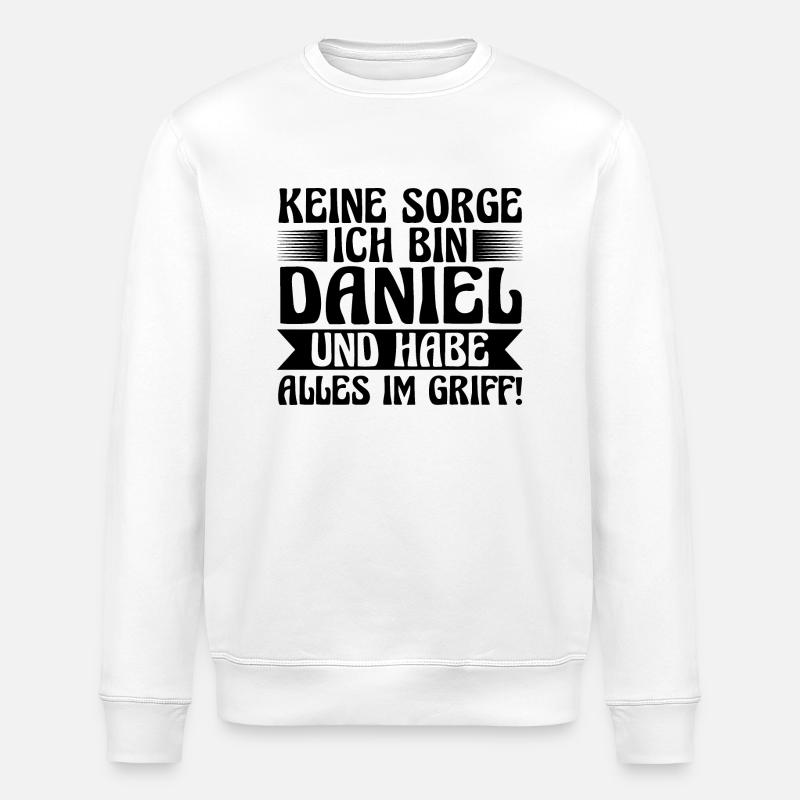 First name Daniel - Stanley/Stella ROLLER Unisex Organic Sweatshirt - white