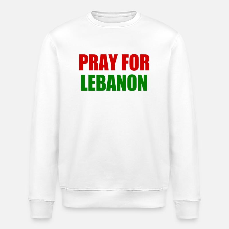 Pray for lebanon - Stanley/Stella Unisex Bio-Sweatshirt ROLLER - Weiß