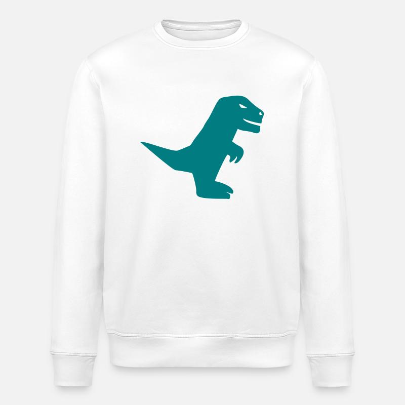 Dinosaurier Geschenk - Stanley/Stella Unisex Bio-Sweatshirt ROLLER - Weiß