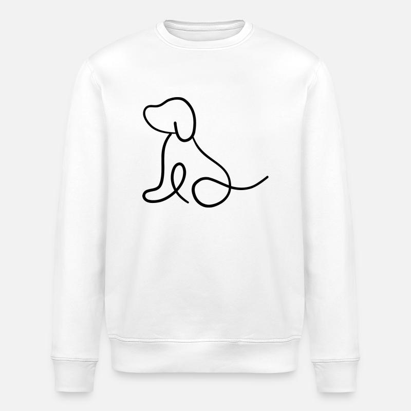 Hund - Abstrakt - Stanley/Stella Unisex Bio-Sweatshirt ROLLER - Weiß