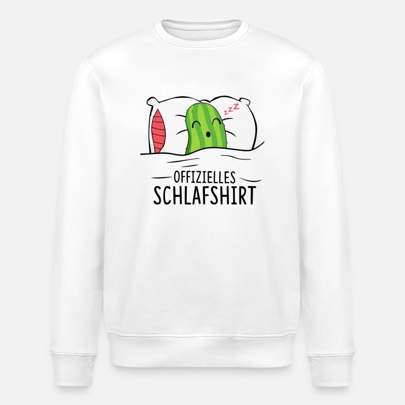 Offizielles Schlafshirt Gurke - Stanley/Stella Unisex Bio-Sweatshirt ROLLER - Weiß