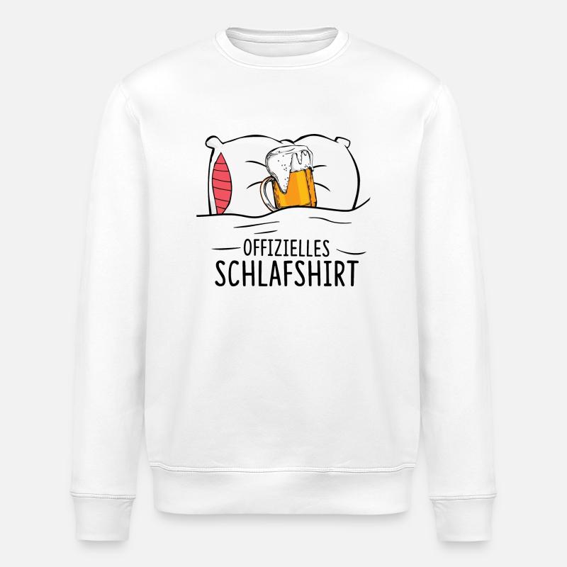 Offizielles Schlafshirt Bier - Stanley/Stella Unisex Bio-Sweatshirt ROLLER - Weiß