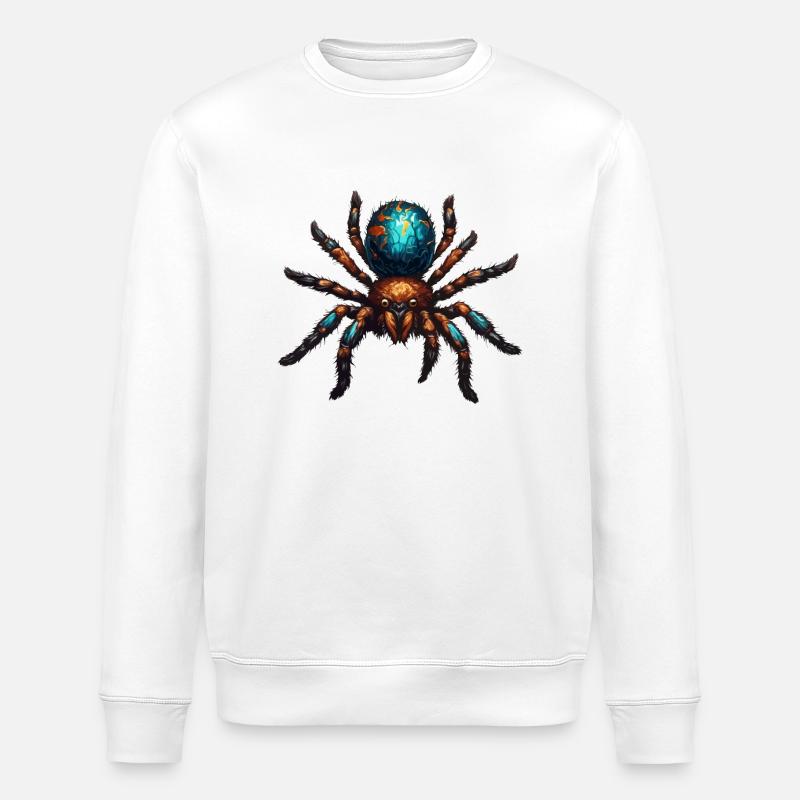 Spider / Web / Pet / Reptile / Eight-legged - Stanley/Stella ROLLER Unisex Organic Sweatshirt - white