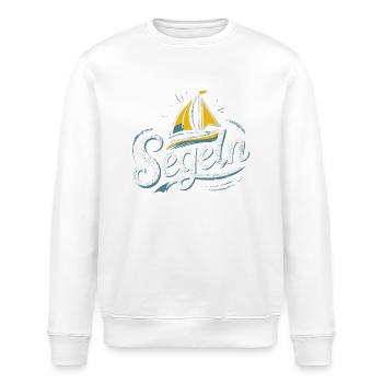 Segeln Leidenschaft Meer Wind Freiheit Geschenk - Stanley/Stella Unisex Bio-Sweatshirt ROLLER - Weiß - Vorne - Nik (191cm)