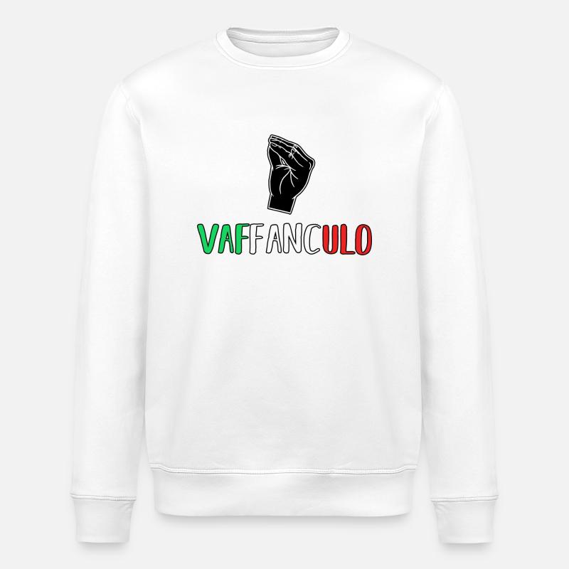 Italien Italiener Vaffanculo - Stanley/Stella Unisex Bio-Sweatshirt ROLLER - Weiß