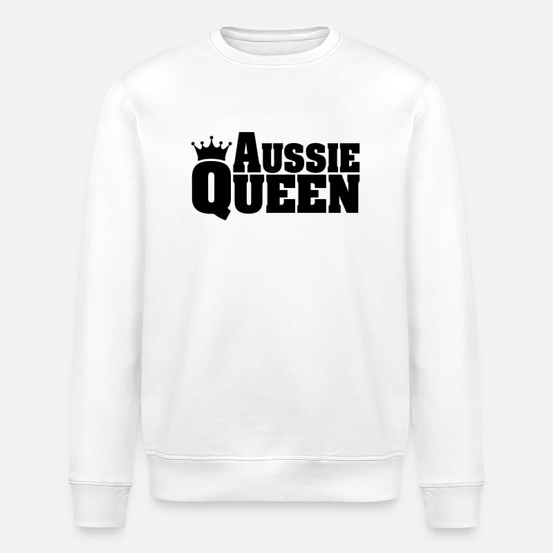AUSSIE QUEEN Australian Shepherd - Stanley/Stella ROLLER Unisex Organic Sweatshirt - white