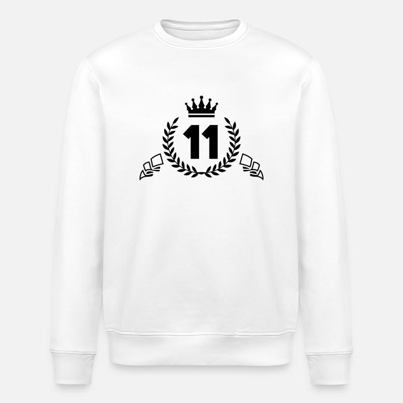 11 Crown Wreath - Stanley/Stella ROLLER Unisex Organic Sweatshirt - white
