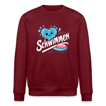 Schwimm-Fan Must-Have Badekappe Brille Handtuch - Stanley/Stella Unisex Bio-Sweatshirt ROLLER - Weiß - Vorne - Nik (191cm)
