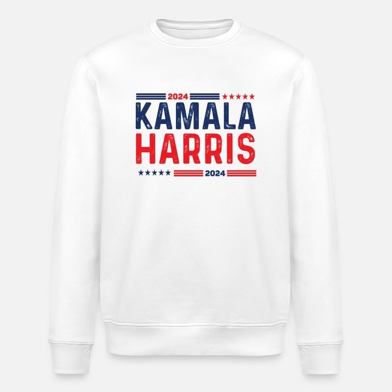 KAMALA HARRIS Amerika - Stanley/Stella Unisex Bio-Sweatshirt ROLLER - Weiß