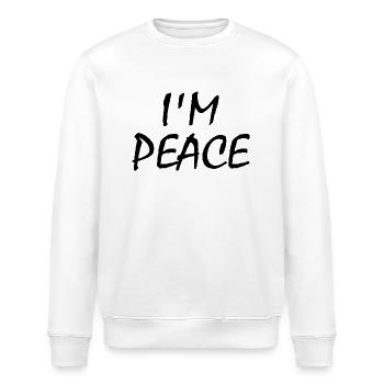 i come in peace im peace couple - Stanley/Stella Unisex Bio-Sweatshirt ROLLER - Weiß - Vorne - Nik (191cm)