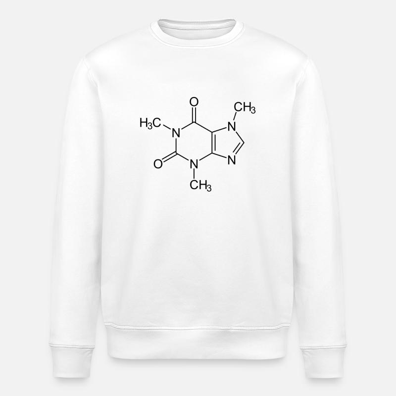 Caffeine coffee - Stanley/Stella ROLLER Unisex Organic Sweatshirt - white